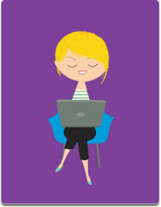 young woman sitting with laptop