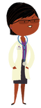 Female Doctor no background