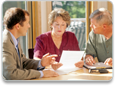 senior couple engaged in advanced care planning