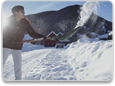 person shoveling snow