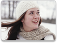 girl with snowball