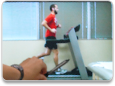 video still of man running