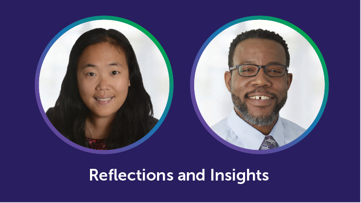 Image of Kari Haley, MD, and Steven Jackson, MD with the episode title, "Reflections and Insights"