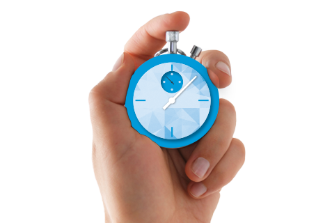hand holding a stopwatch