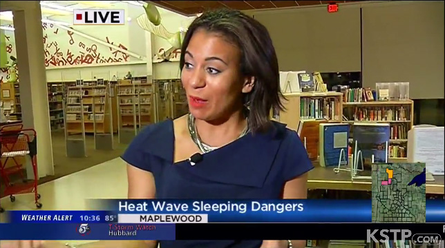 KSTP video on heat wave sleeping dangers