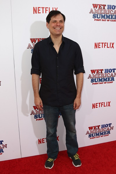 Michael Ian Black standing at a TV show release