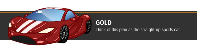 Gold: Think of this plan as the straight-up sports car