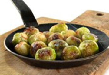 Roasted Brussels sprouts.